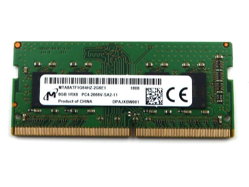 Micron ميكرون MTA8ATF1G64HZ-2G6E1 وحدة ذاكرة 8GB DDR4 2666MHz - وحدات الذاكرة (8GB، 1x8GB، DDR4، 2666MHz، 260-pin SO-DIMM) - Image 1